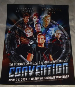 Signed 2009 Vancouver Stargate Convention Poster